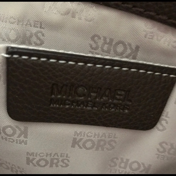 [Michael Kors] Mustard Yellow Canvas Tote with Brown Leather Handles - Picture 4 of 4
